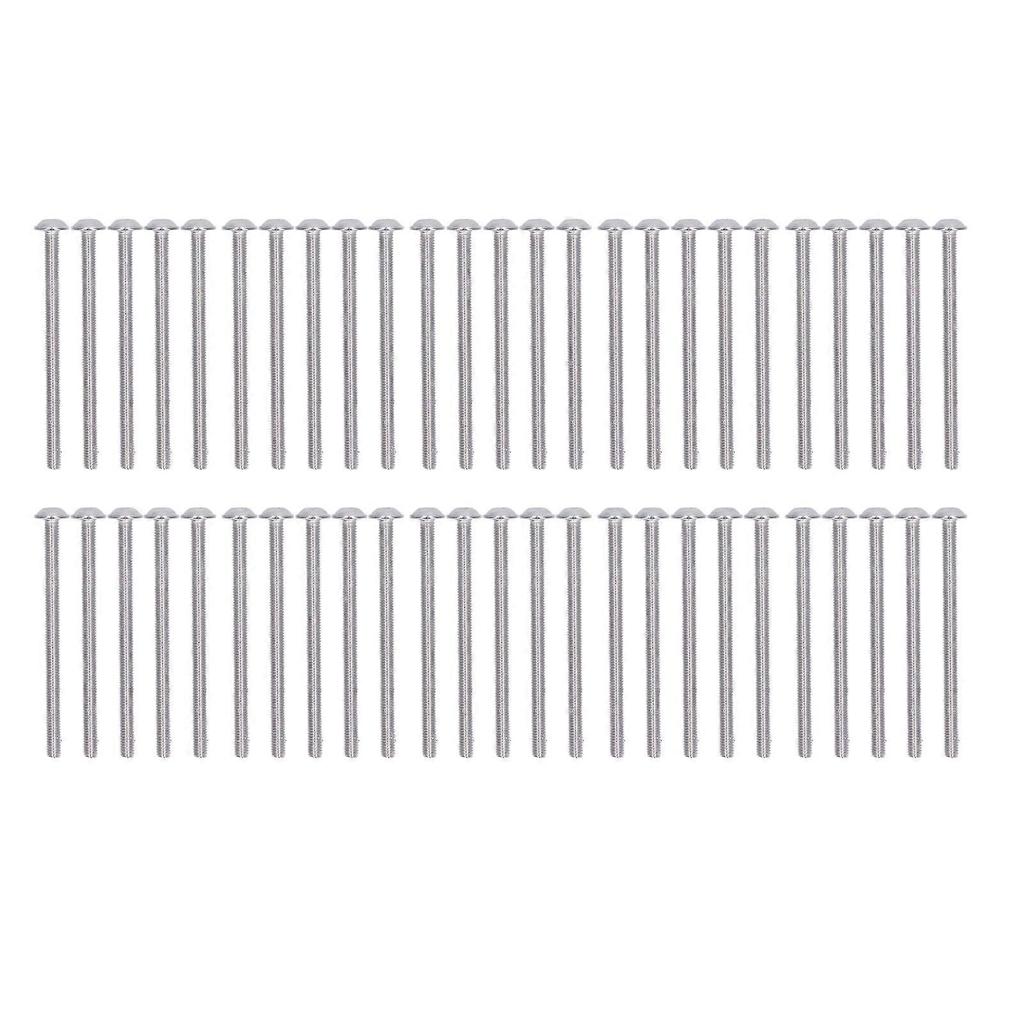 50Pcs Flanged Button Head Screws A2?70 Stainless Steel Buttons Heads Socket Caps Bolts KitM3x45mm