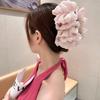 Schwarze Netzblume Haarspange Damen Haifisch Pferdeschwanz Clip Kopfschmuck Temperament Blume Haarklammer Kopfbedeckung