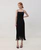 PLEATSMOOD Print Pleats Slip Long Dress