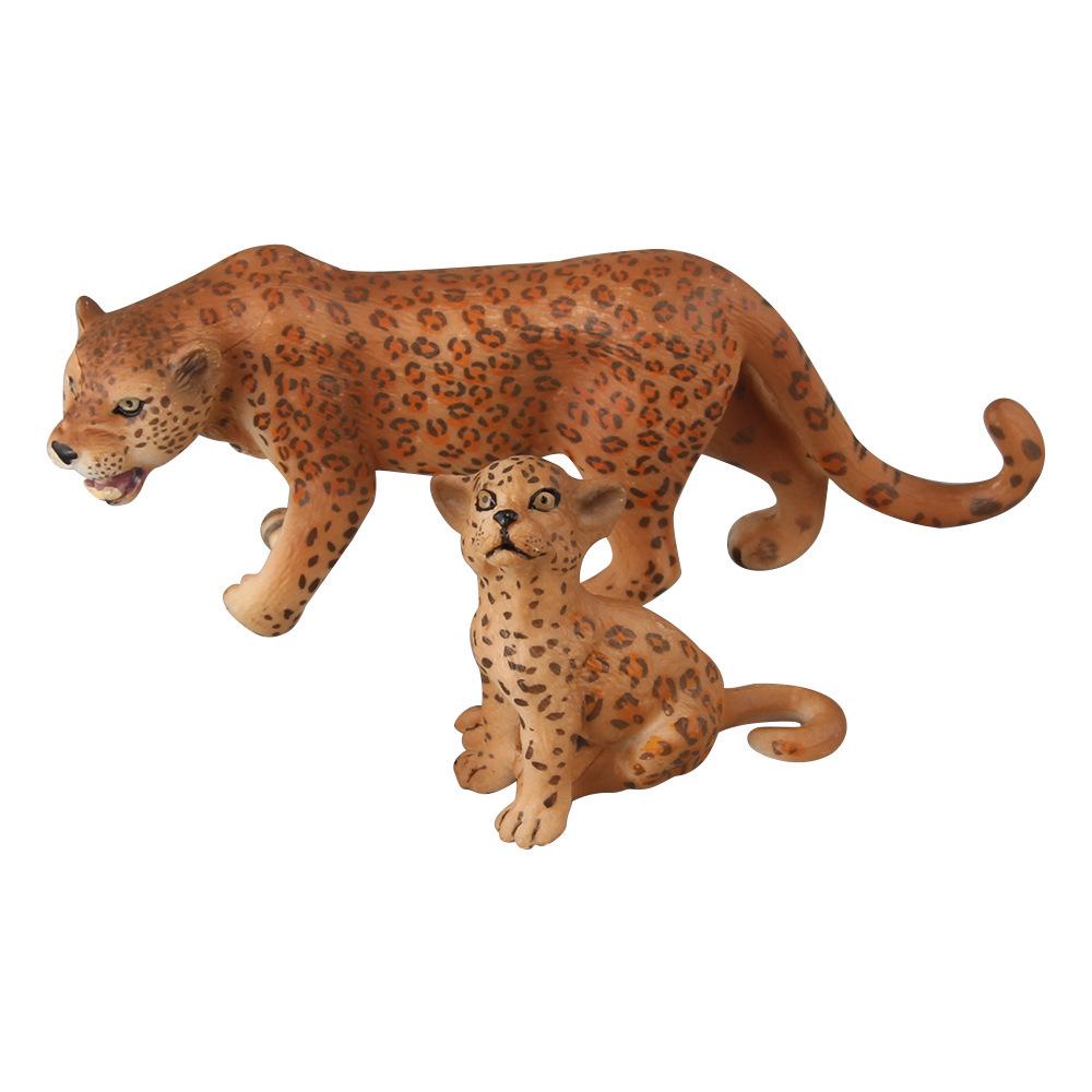 Plush Leopard & Jaguar Animal Model Toys