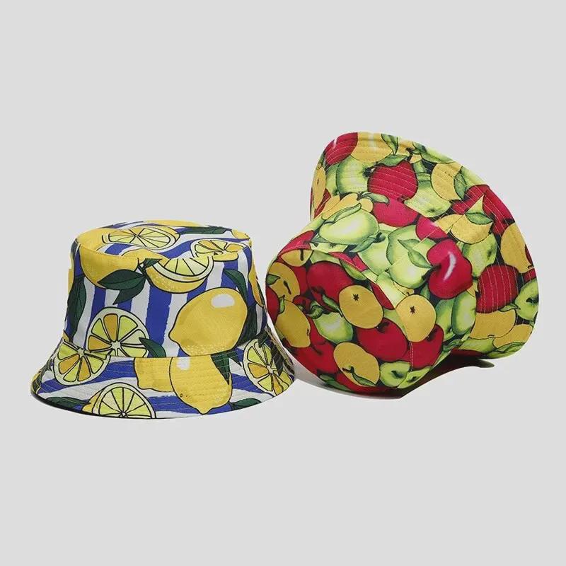 Unisex-Sonnenhut mit Fruchtmuster für Freizeitaktivitäten im Freien und Sommerreisen