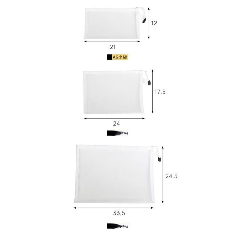 Smooth Zipper Mesh Bags 8Pcs 3 Sizes Waterproof Clear Storage Pouches for Travel Cosmetics Home Small Goods Sorting