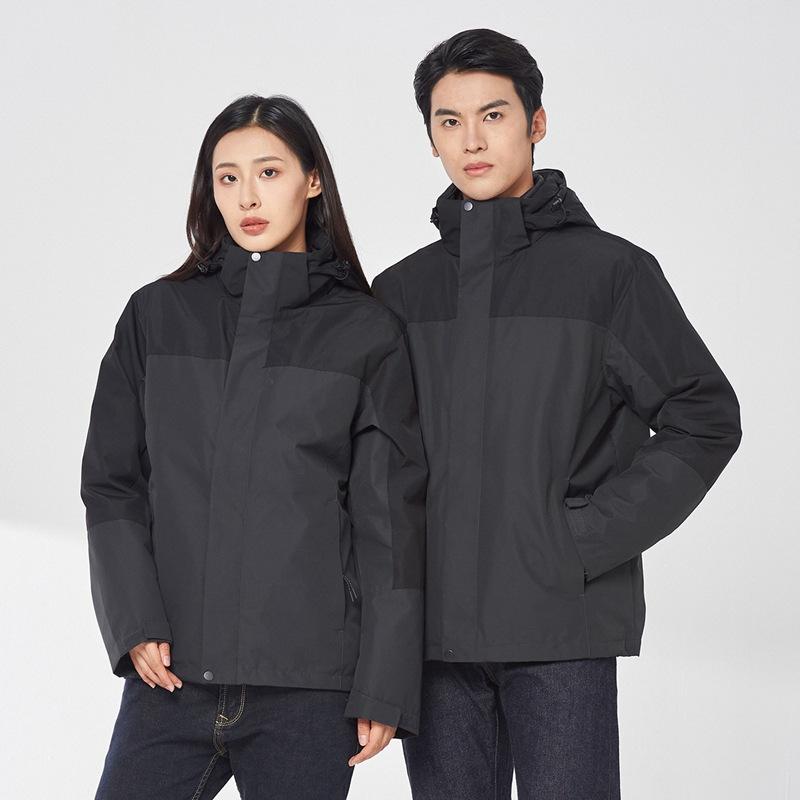 Mountain jacket Women's three-in-one jacket Men's outdoor waterproof removable liner Hiking camping breathable jacket