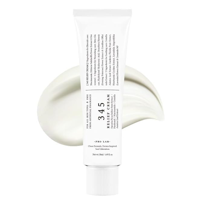 BONSOW Relief Cream Face Moisturizer, Korean Vegan Niacinamide Cream for Acne, Soothing & Hydrating Daily Face Cream, Intensive Repair Moisturizer