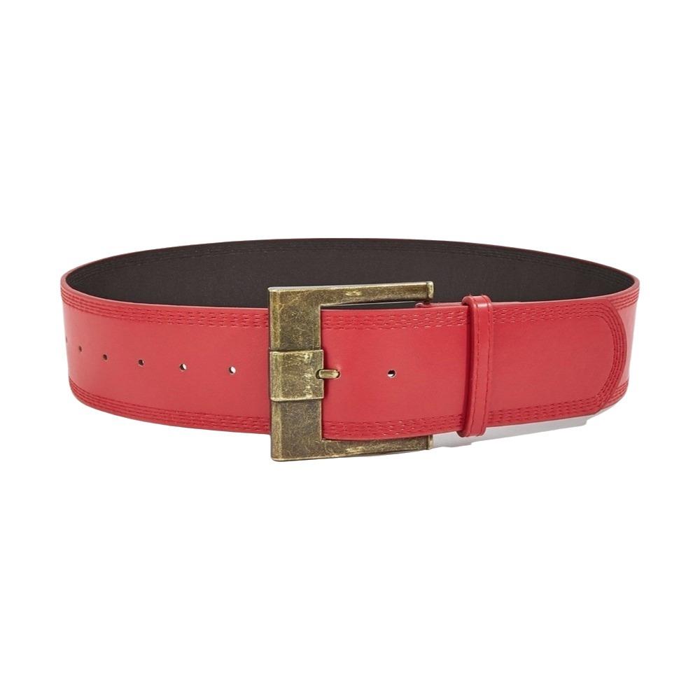 Y2K Metal Buckle Wide Belt Solid Color PU Leather Waistbands Retro Wide Waist Belt  Woman