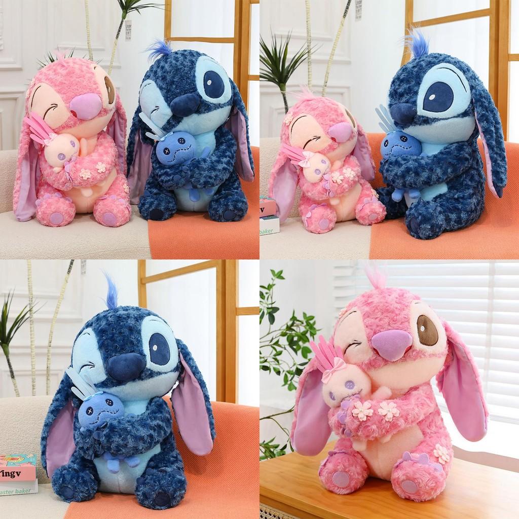 Stitch Kuscheltier Weicher Rosa Samt Stofftier Puppe Geschenk für Kinder Spezielle Charaktere Enthalten