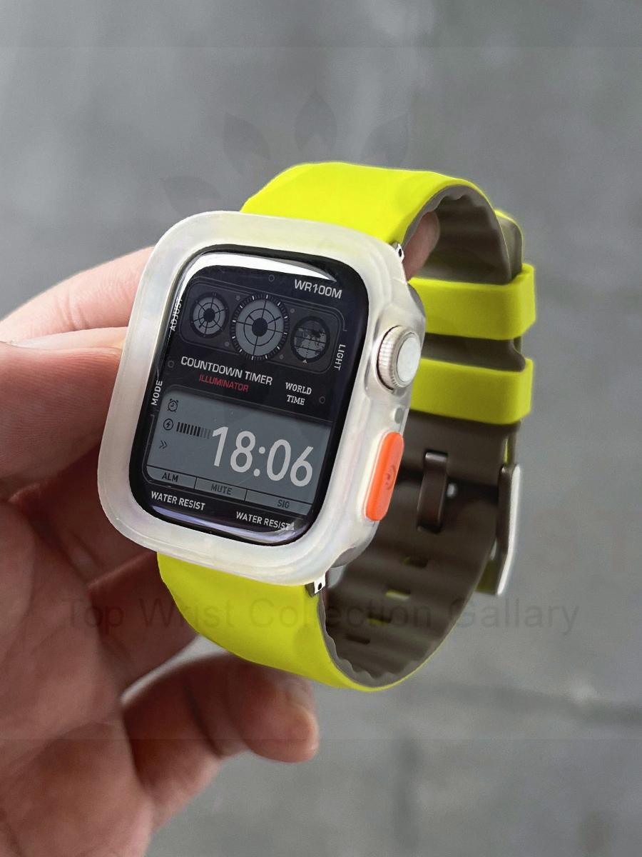 

Силиконовый ремешок + чехол из ТПУ для Apple Watch Ultra2 10 46 мм 49 мм 44 мм 45 мм, защитный чехол-браслет для IWatch Series 9 8 7 6 SE series 10-42mm
