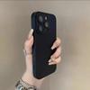 Plain leather pattern is suitable for iPhone16 leather mobile phone case, Apple 15 with lens all-inclusive anti-drop 14 solid color protective case.