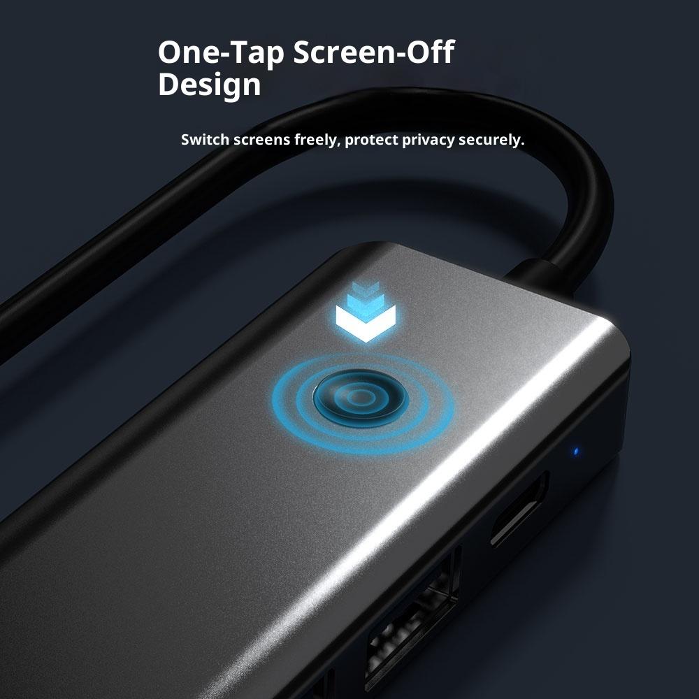 BYL-2526 USB-C 5 Port Hub 5 In 1 USB 3.0 To HDMI Video Adapter Cable for Laptop/TV/DVD Player/Projector