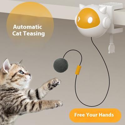 Automatic Cat Teasing Toy Ball Electric Cat Teasing Stick Electric Pet Toy Self-hi Cat Boredom Toy