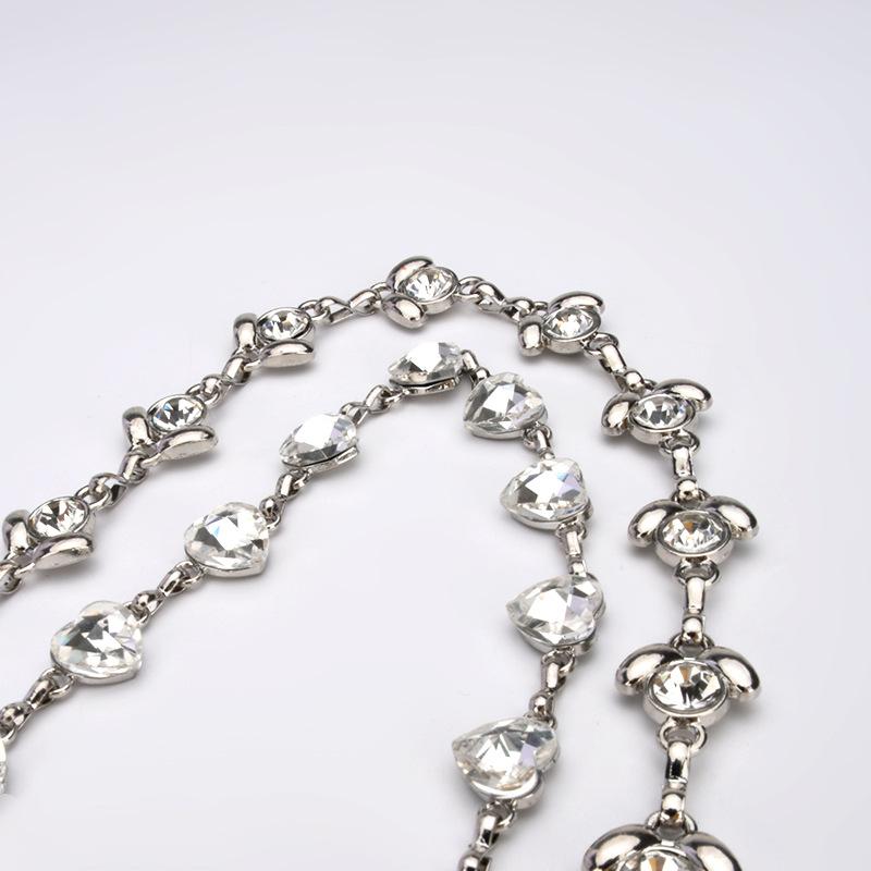 New Metal Waist Chain for Women, Fashionable and Elegant Versatile Dress and Body Chain Inlaid with Rhinestone Belt