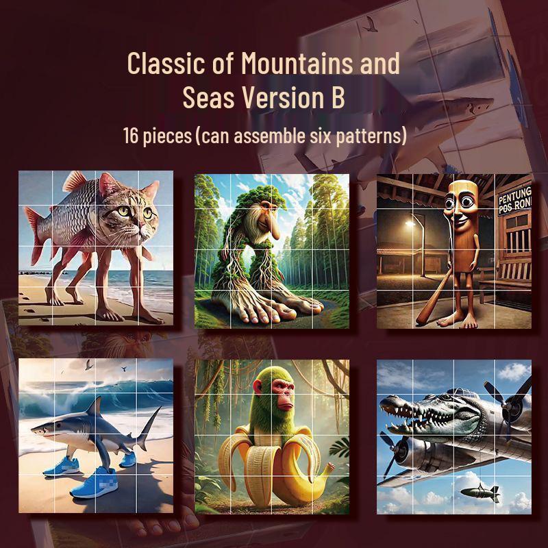 3D Magnetic Puzzle Blocks: Mountain & Sea Classics for Ages 3-6