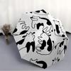 1pc Cow Pattern Automatic Opening/Closing Folding Umbrella with 8 Ribs,Portable Sunshade Umbrella Birthday and Holiday gifts yy251231167
