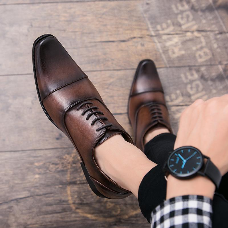 

Молодежная мужская обувь дышащая модный тренд повседневная обувь 2025 лето новая ежедневная легкая уличная кожаная обувь мужская 44 коричневый