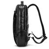Retro Backpack Double Zipper Main Bag Leather Backpack Large Capacity Mad Horse Leather Outdoor Travel Bag Leisure Computer Bag