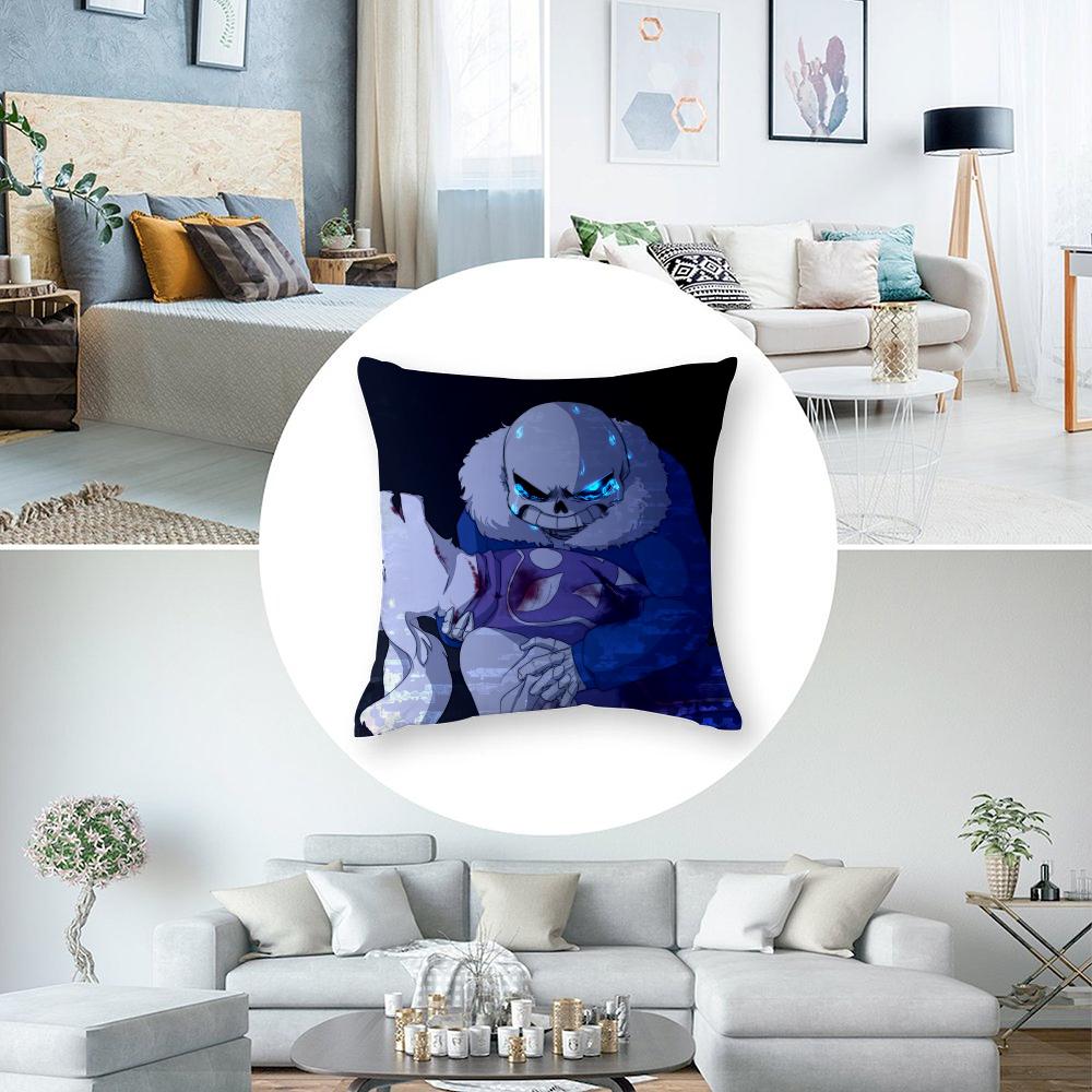 Game Undertale Pillow Case Short Plush Sofa Decorative Gift Home Double-sided Printing Cushion