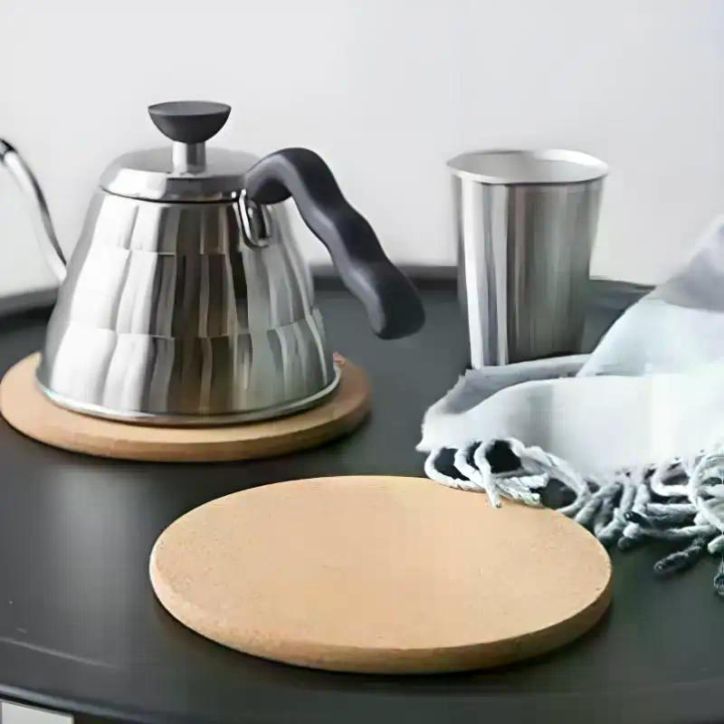 10PCS Cup Mat Natural Round Wooden Pad Durable Non-Slip Cork Coaster Tea Coffee Mug Drinks Holder For Table Decor DIY Tableware