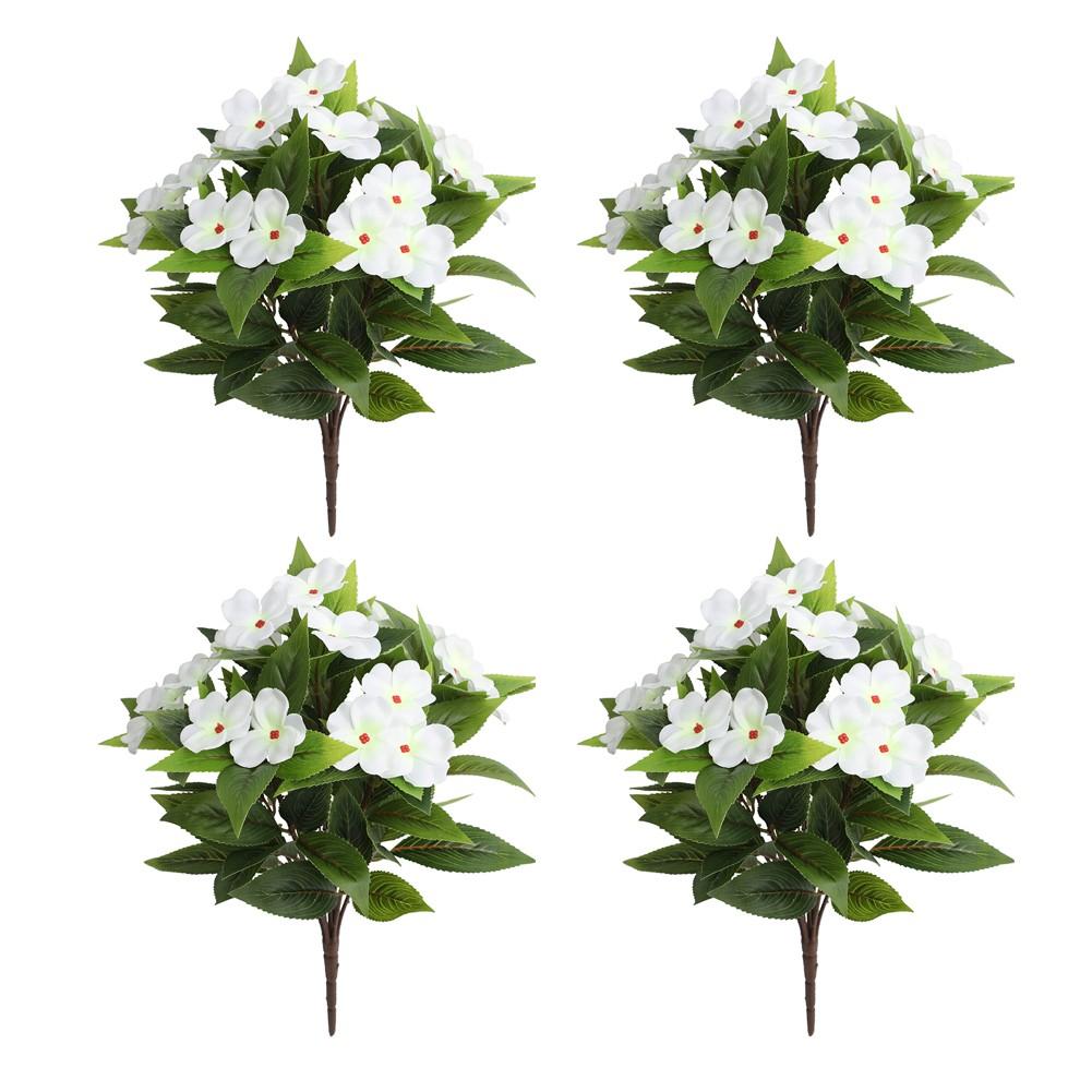 Искусственные цветы бальзамин Искусственные цветы Декор для улицы white