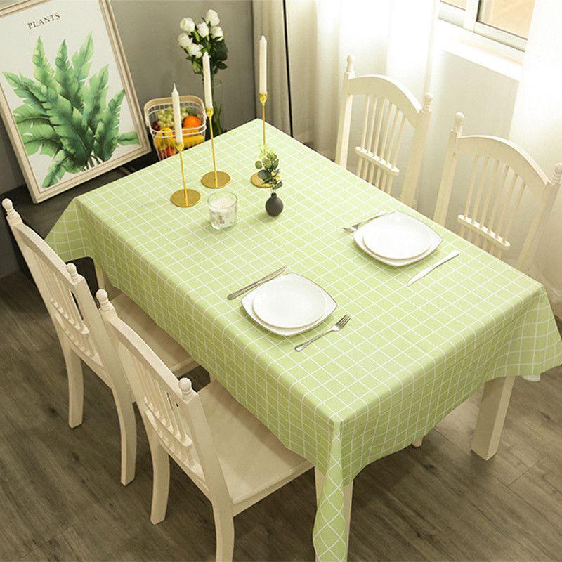 Waterproof Peva Tablecloth With Fresh And Beautiful Plaid Pattern**