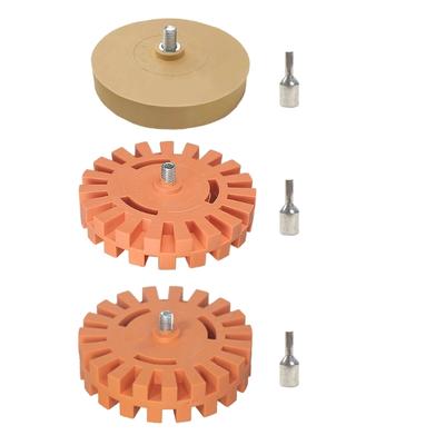 Portable Rubber Eraser Wheel Efficient Glues Removal Wheel for Car Protects Paint While Cleaning Surfaces