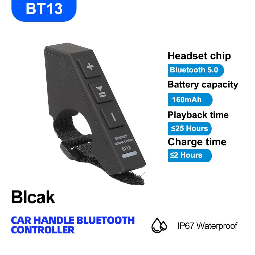 Wireless Bluetooth 5.3 Remote Button Helmet Earphone Motorcycle/Bike Handlebar Media Controller Steering Wheel Remote Control
