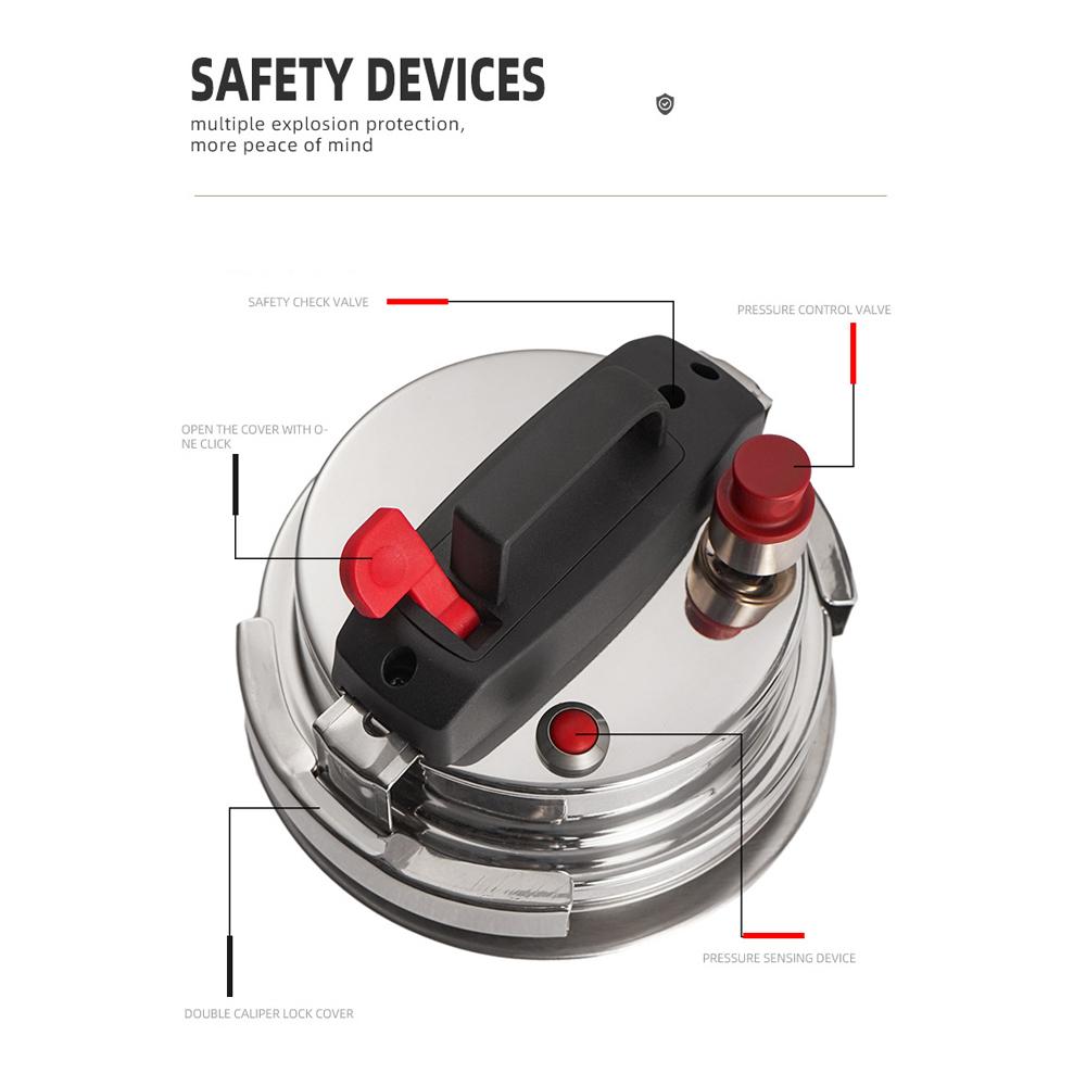 Venkovní přenosný tlakový hrnec 1,2 l Samořídící tlakový hrnec pro kempingové vozidlo Kuchyňské nádobí