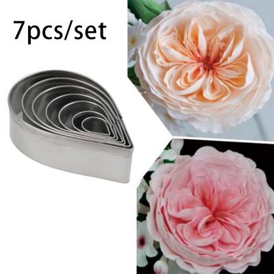 7Pcs Flower Heart Shape Mold Mousse Ring Mold Stainless Steel Cake Cutter Bake