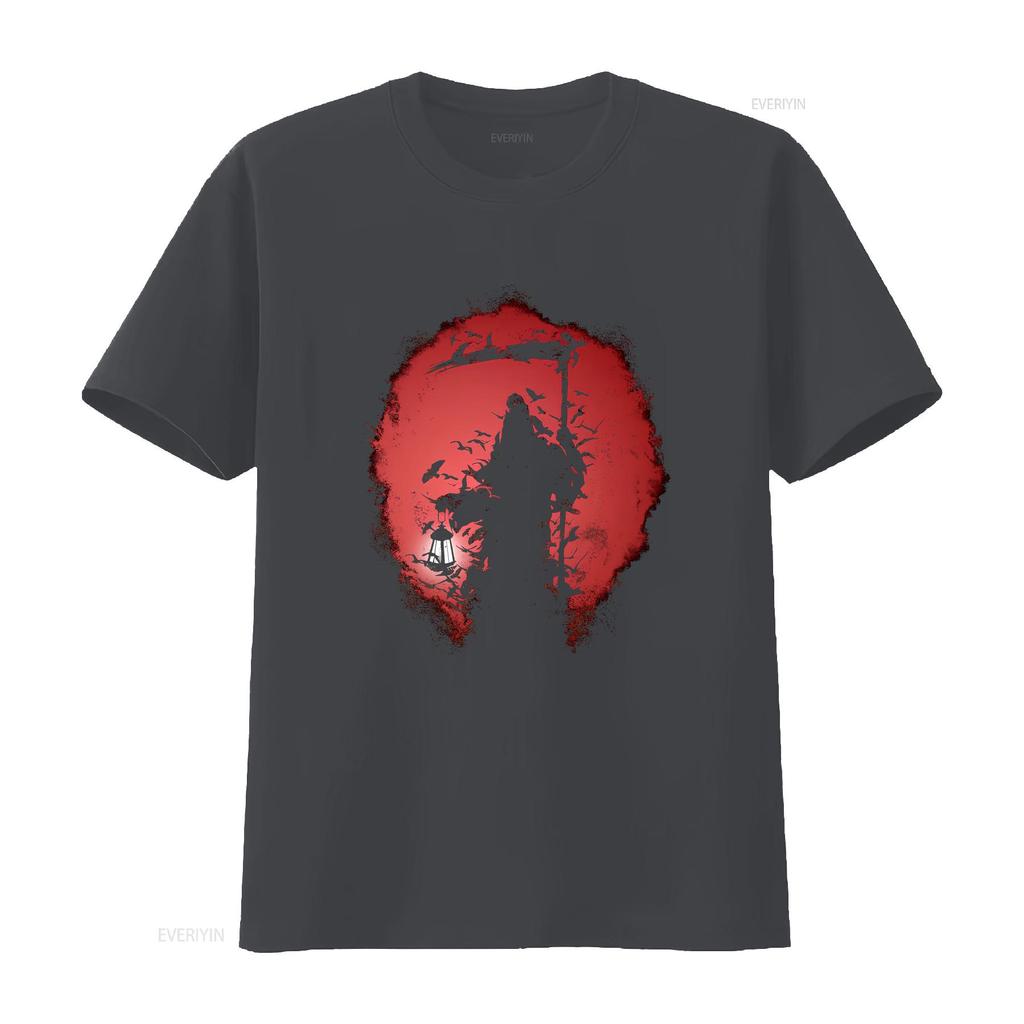 Viața de Apoi Secerătorul Morții Craniu Gothic Unisex Tricou din Bumbac Top vintage Spălat haine de designer Elastic Respirabil