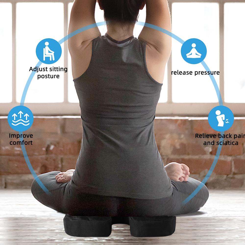 Comfortable breathable seat cushion, U-shaped design wave sponge massage cushion can relieve buttock pressure/coccyx pain