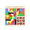 3 In 1 Wooden Puzzle Toy Color Shape Cognition Brain Games for Children Wood Jigsaw Puzzles Toys Tangrams for Children Kids