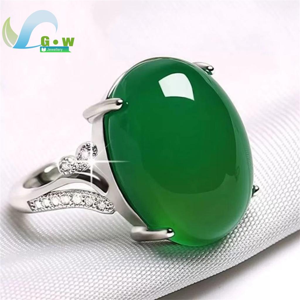 Rode Agaat Jade Ring Dames Opening Verstelbaar Eenvoudige Stijl Chalcedoon Sterling Zilveren Ring voor Moeder Dames Ringen Fijne Sieraden Cadeau