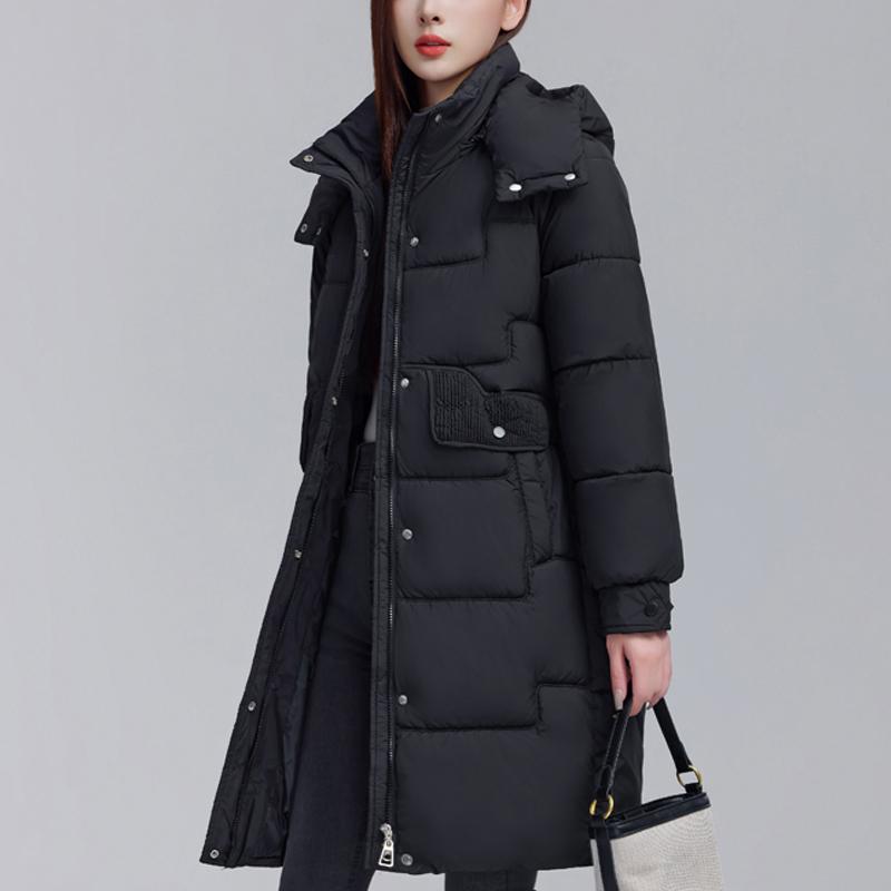 Móda Žena Zimní Dlouhé Kabáty s Kapucí Ležérní Volné Hrubé Teplé Parky Dámské Bundy