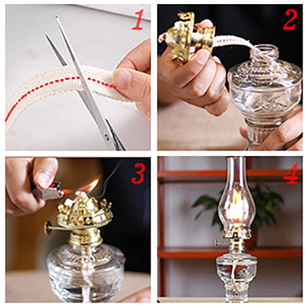 Uxcell 10 Meter Kerosene Lamp Wick Braided Cotton Oil Lamp Wick Core Wick Flat Cotton For Oil Lamp Lighting Lantern Making