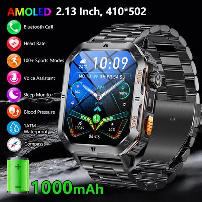 2025 Neue 1000mAh Batterie, High-Definition AMOLED Bildschirm, IP68 Wasserdicht und Bluetooth-Anruf sind geeignet für Android Smartwatches