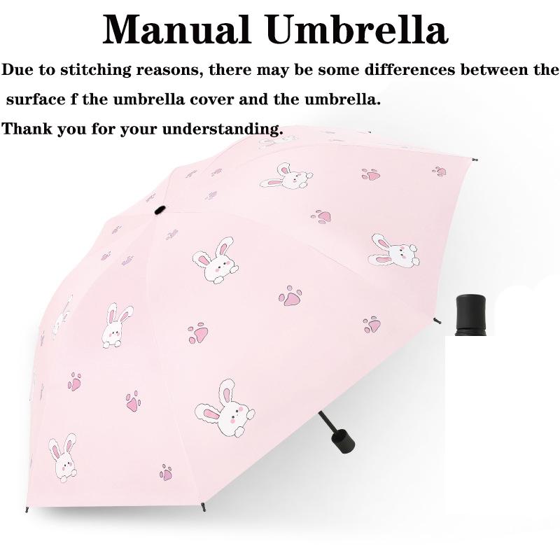 

Зонт, зонтик, черная резиновая ткань для зонтов, кролики разных цветов, модный автоматический зонт, зонтик для взрослых и студентов