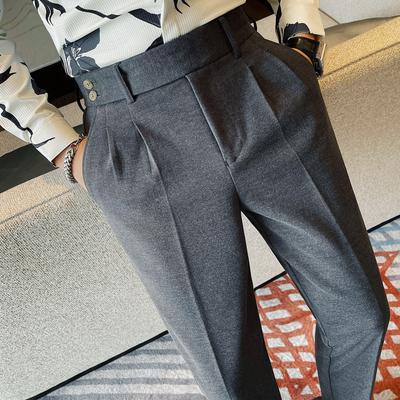 Anzughose Herren Herbst Winter Dicke Business Herren Anzughose Korean Slim Fit Wollformale Hose