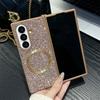 Magnetic Sparkling Bling Glitter Phone Case for Samsung Galaxy Z Fold 7 6 5 4 3 Fold7 Fold6 Fold5 Fold4 5G Cover