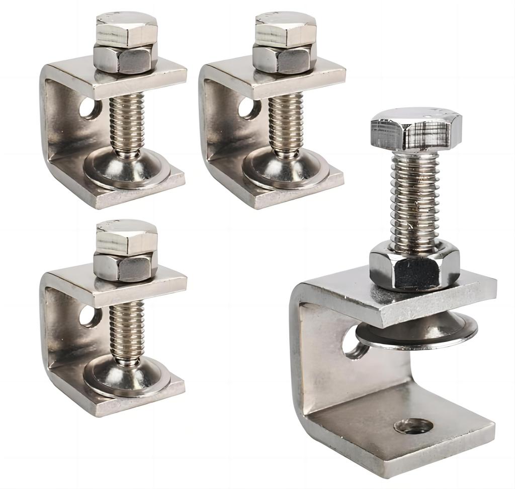 Set of 4 Metal Opening 20mm Opening Adjustable Lemfema Stainless Screw for Holding Sheet for Clamping Range C-Clamps, Clamps, Width, Width, Steel,