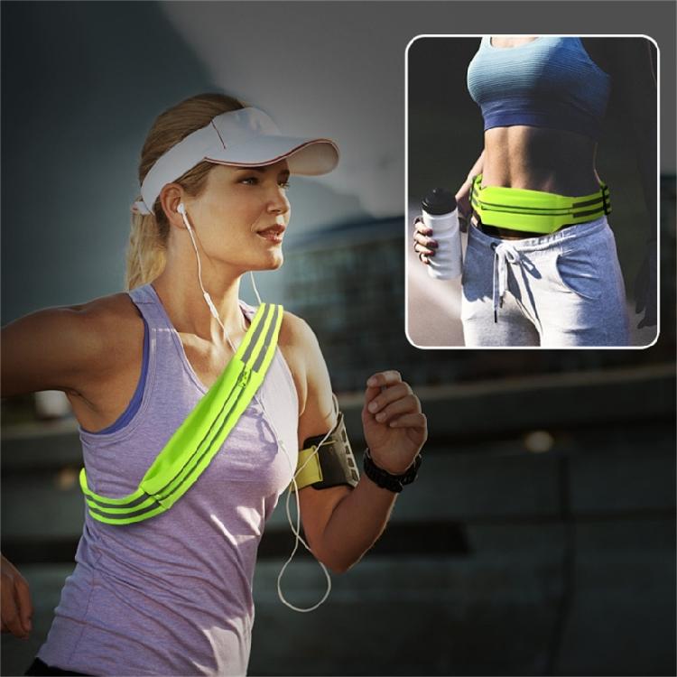 Multifunctional Reflective Sports Belt Elastic Fabric Texture Suitable for Hiking Cycling Phone Storage Solution