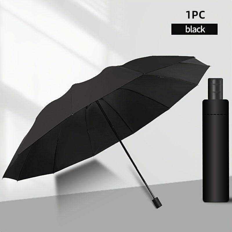 130CM Sun Umbrella Black Coating UPF50+ Manual Open Reverse Design 10 Ribs Large Size