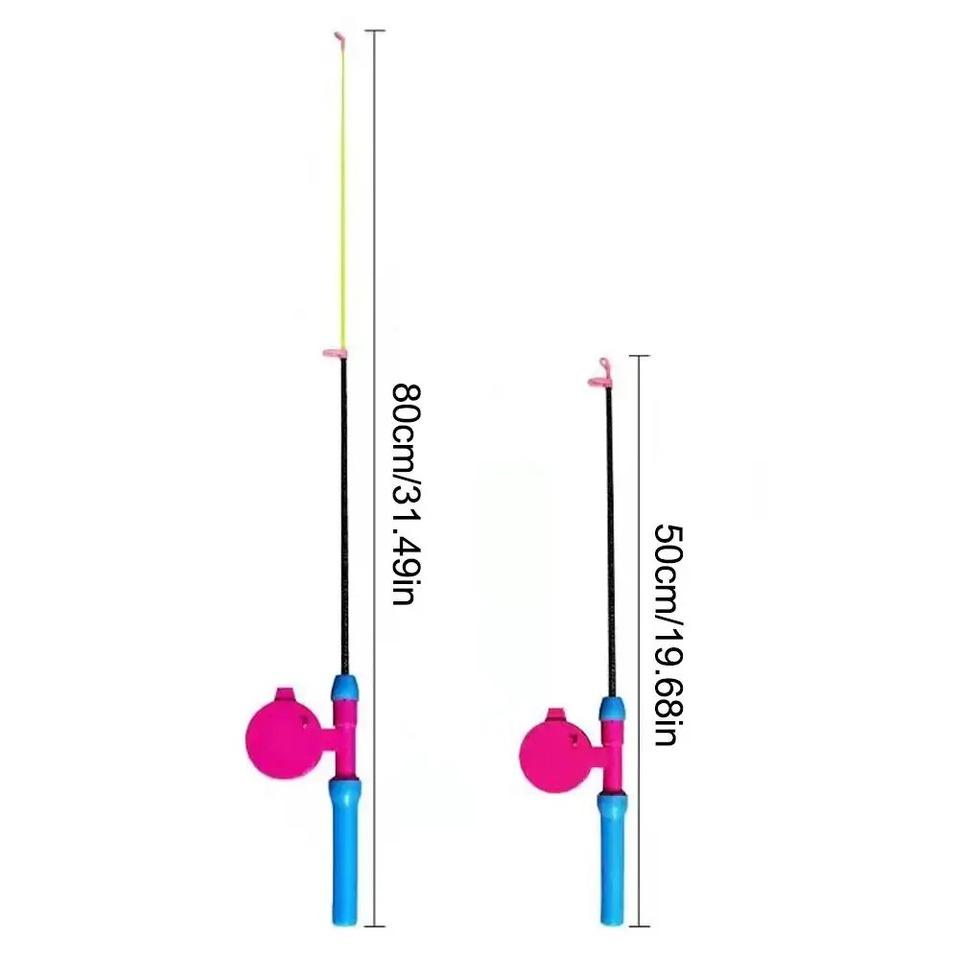 Mini Fishing Rod Kite Easy To Fly Foldable Cartoon Butterfly Swallow Parrot Kites for Kids Outdoor Beach Park Beginner Toy