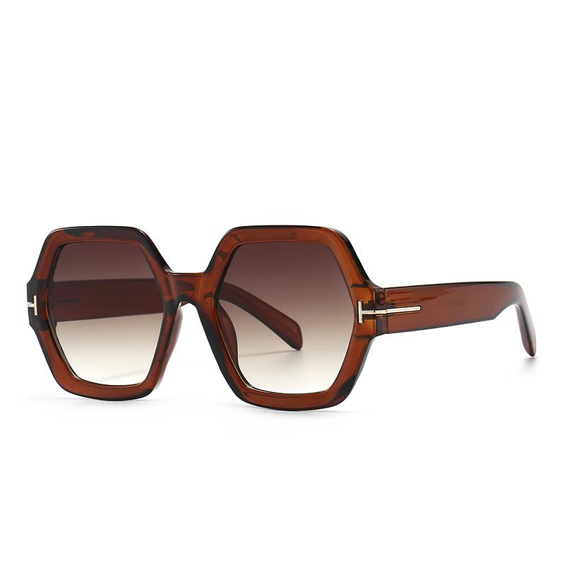 

H003 Modern Retro Geometric Six-Sided Sunglasses Trendyy Street Photography Ins Style Poster Style Sunglasses For W