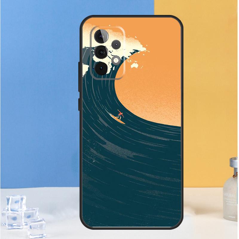 Surfing Wave For Samsung Galaxy A13 A33 A53 A36 A26 A05 A06 A16 A54 A34 A14 A32 A52 A55 A35 A15 A56 Case