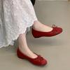 Móda 2025 Nová móda Dámské baleríny s mašlí Boty Dámské mělké Dámské baleríny Nazouvací boty se zvyšující podrážkou Obuv