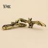 Durable Metal Animal Decor Brass Bat Figurines, Vintage Copper Flying Statue, Collectible Mini Miniature Sculpture Ornament, Desk Feng Shui for Office