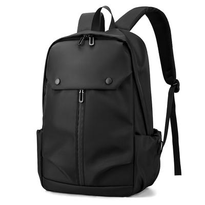 Solid Color Backpack Men's Business Computer Bag Waterproof Travel Bag Student Schoolbag