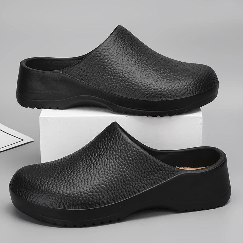 Fashion Men Slippers Couples Garden Clog Women Water Proof Chef Shoe Comfortable Sandal Slippers For Pet Workers Outdoor Fishing Shoes