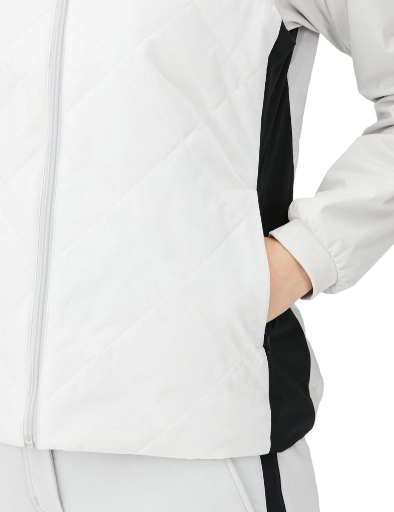 Full Zip Blouson 3WAY Detachable Sleeves Vest Windproof Water Repellent Heat Storage Thermal Golf MGWWJK03W GY00 L [Munsingwear] Women's (Gray)