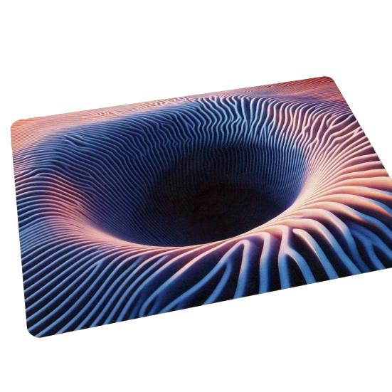 3D Optische Illusion Teppich Fußmatte mit Realistischem Lochmuster Testen Und Spielen