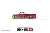 True Scale Miniature Model Car Chevrolet Silverado Dual On Fire V1 Red and Flame Limited Edition Diecast Model Car by Kaido House KHMG127 1/64